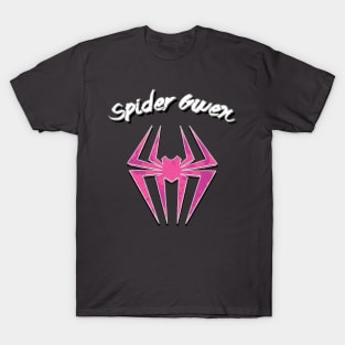 Spider Gwen Logo and Text T-Shirt